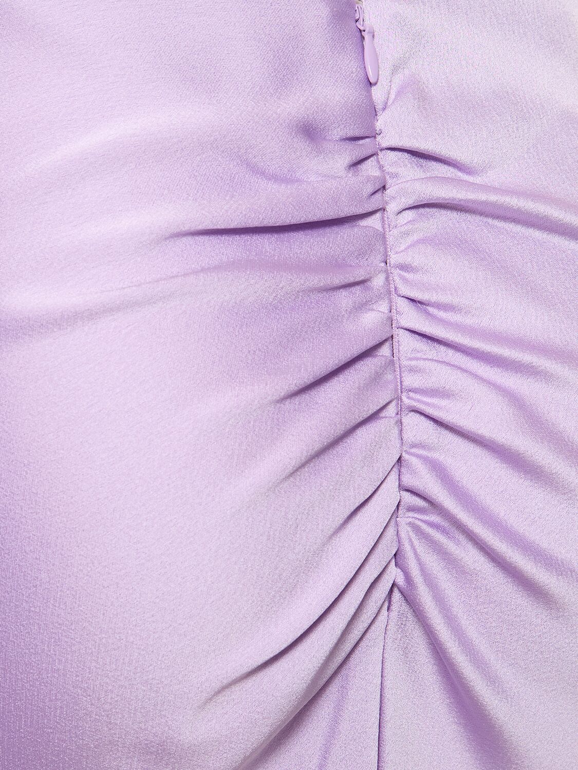 NINFEA科技织物绉纱绸缎超长吊带连衣裙