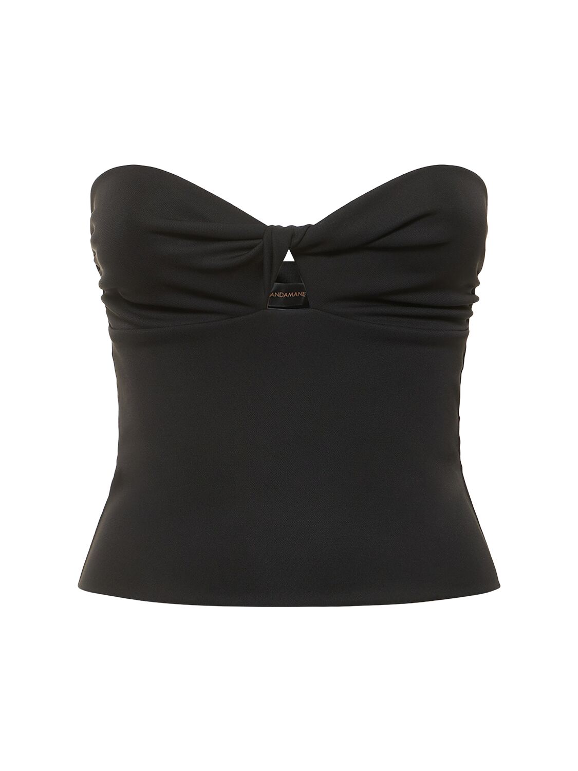 The Andamane Lucille Strapless Stretch Jersey Top In Black