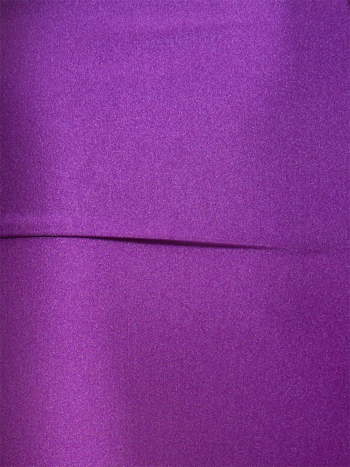 Shop The Andamane Holly Shiny Lycra 3/4 Leggings In Purple