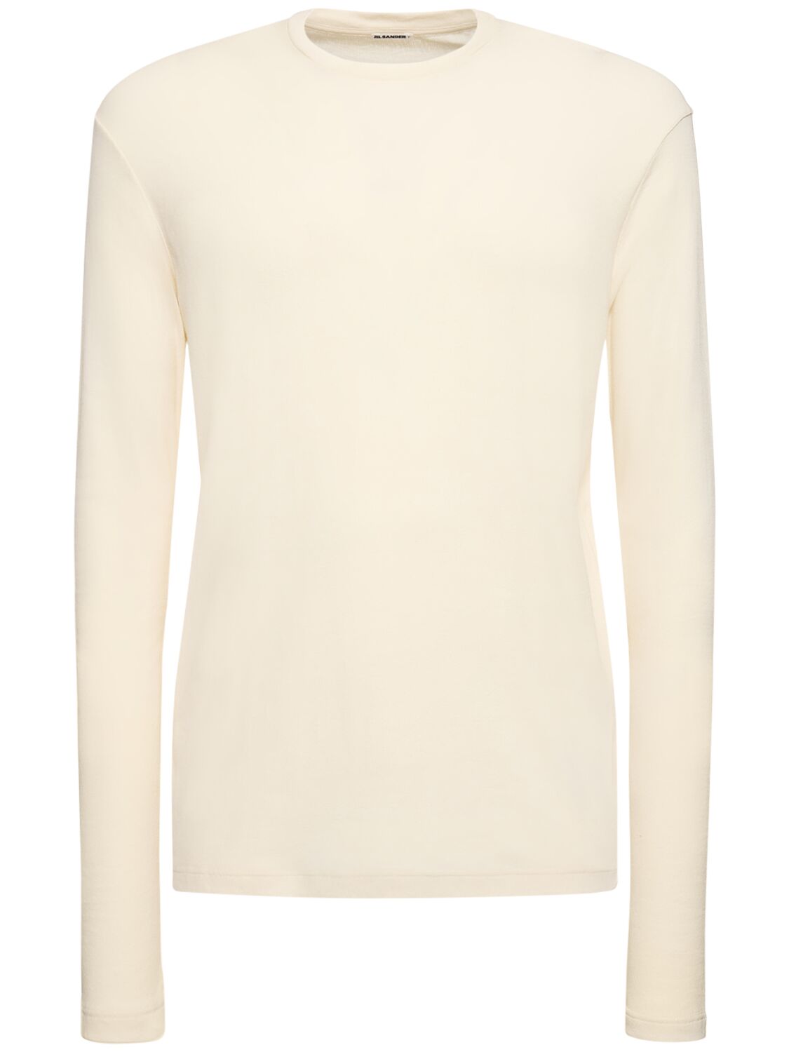 Shop Jil Sander Cotton Long-sleeve T-shirt & Tank Top In Polar