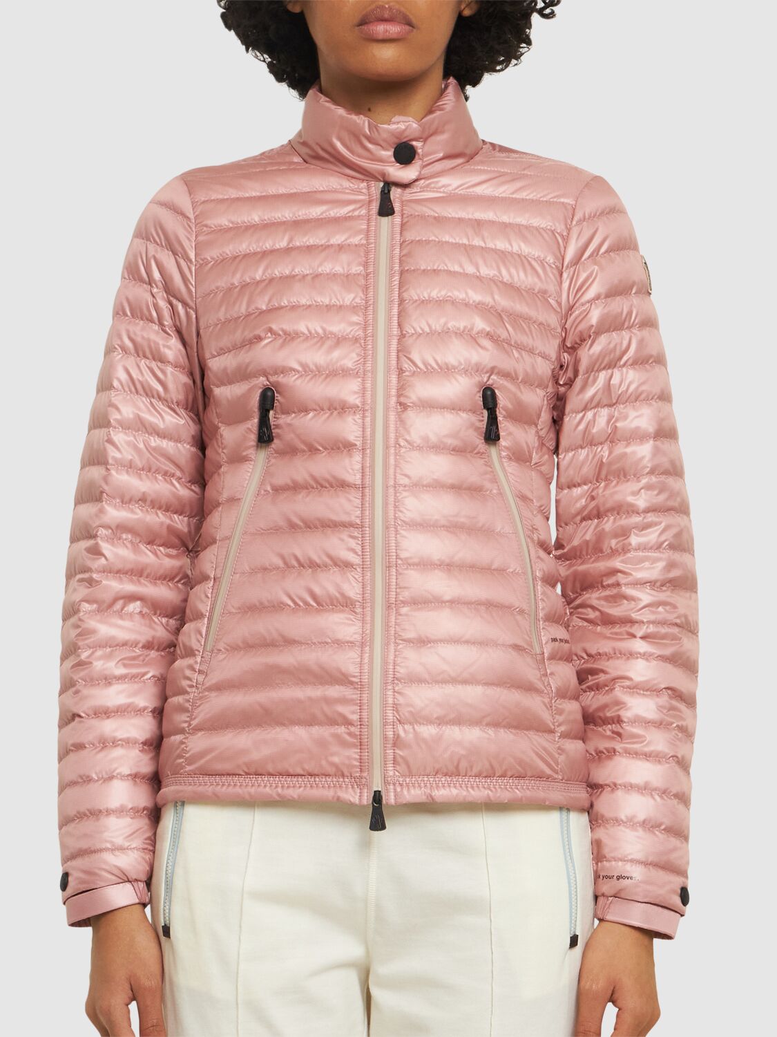 Shop Moncler Pontaix Nylon Down Jacket In Pink