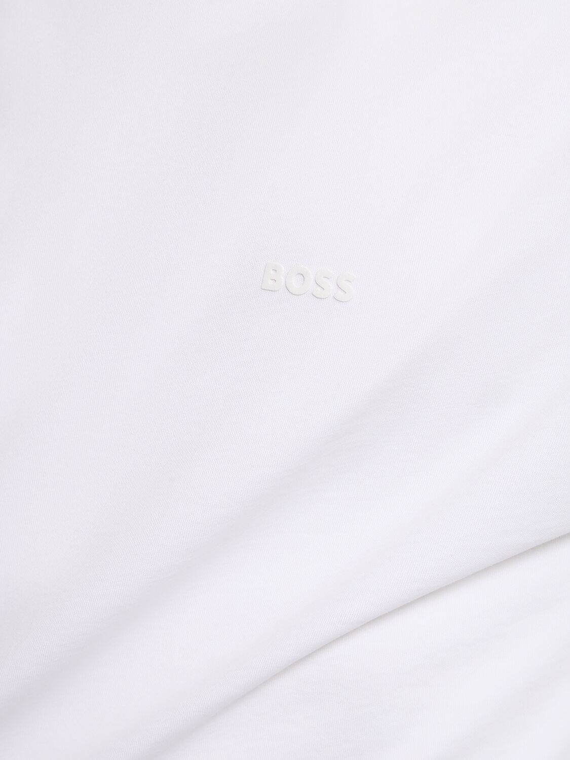 Shop Hugo Boss Thompson Logo Cotton Jersey T-shirt In White