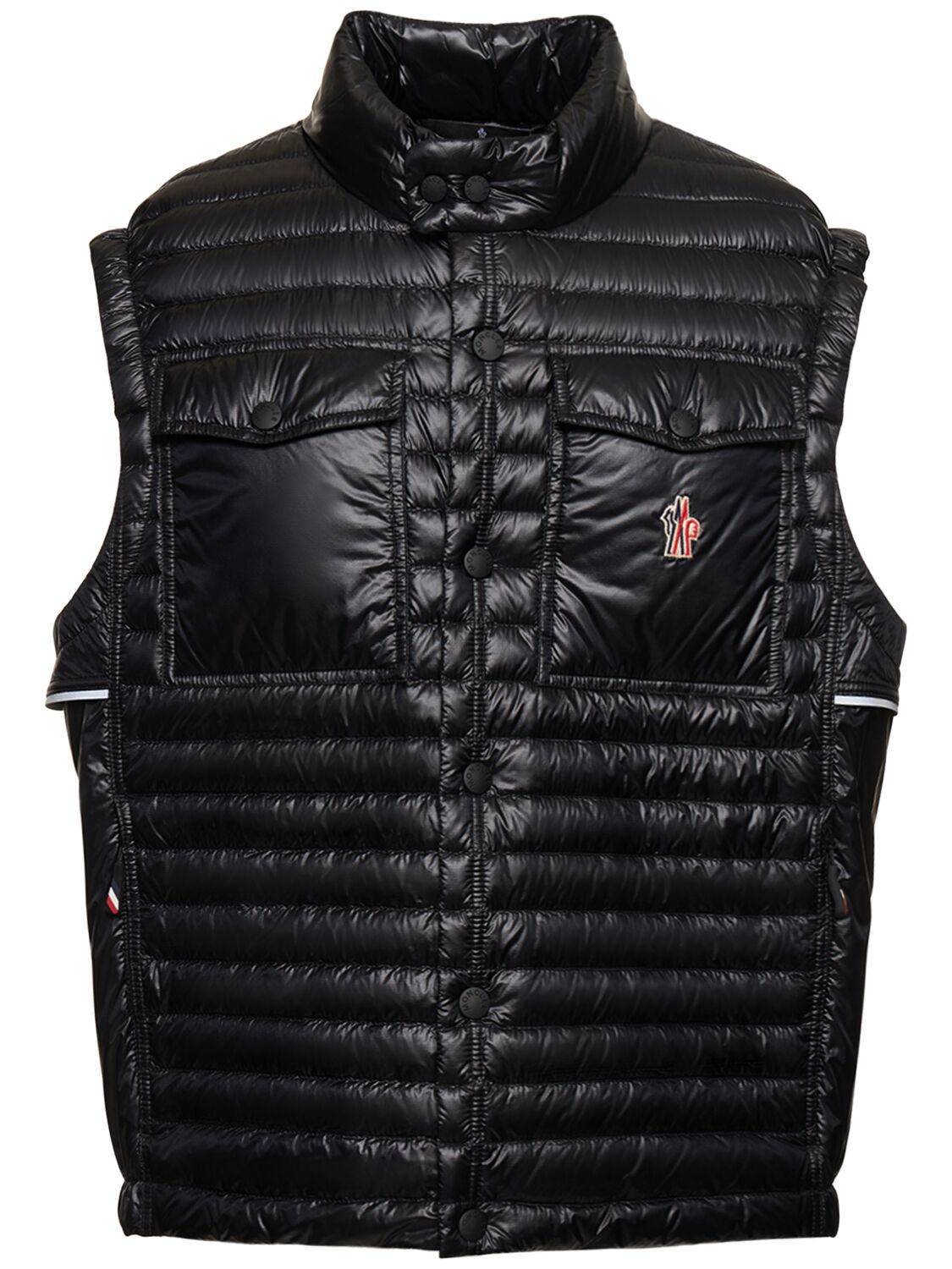 Shop Moncler Ollon Nylon Down Vest In Black