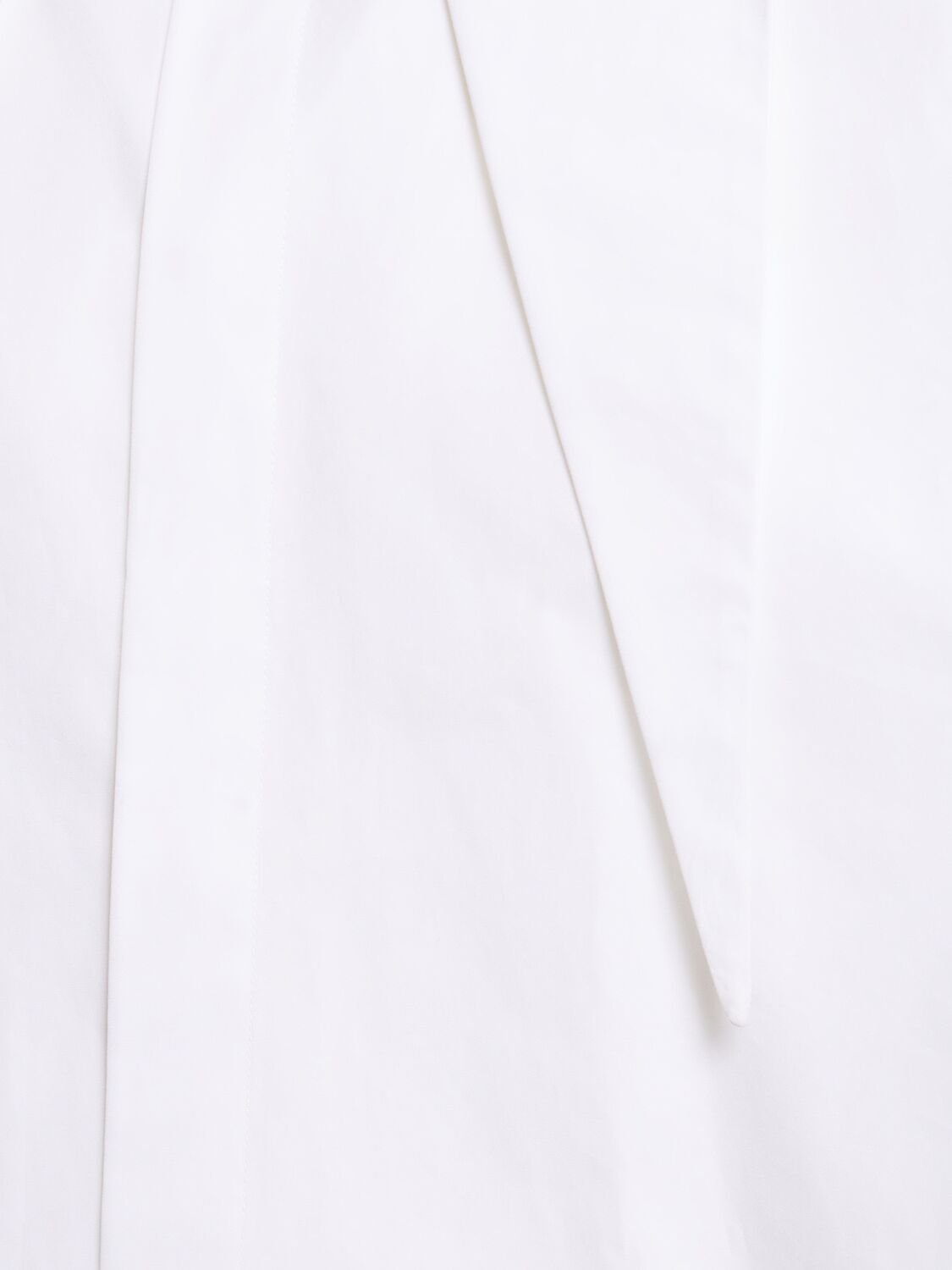 Shop Jil Sander Draped Neck Cotton Poplin Shirt In White