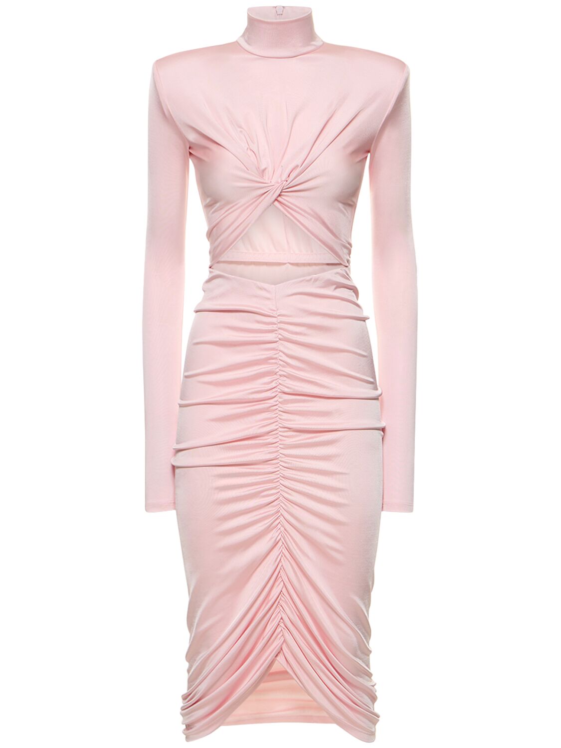 The Andamane Kim Stretch Jersey Cutout Midi Dress In Pink