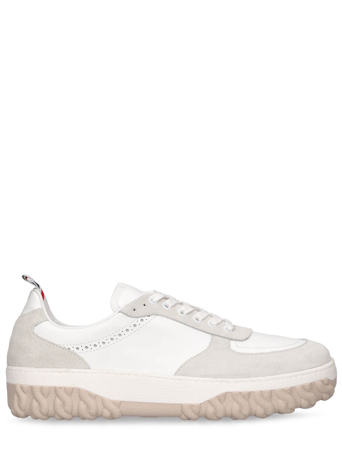 Thom Browne Letterman Panelled Lace-up Sneakers In Multicolor