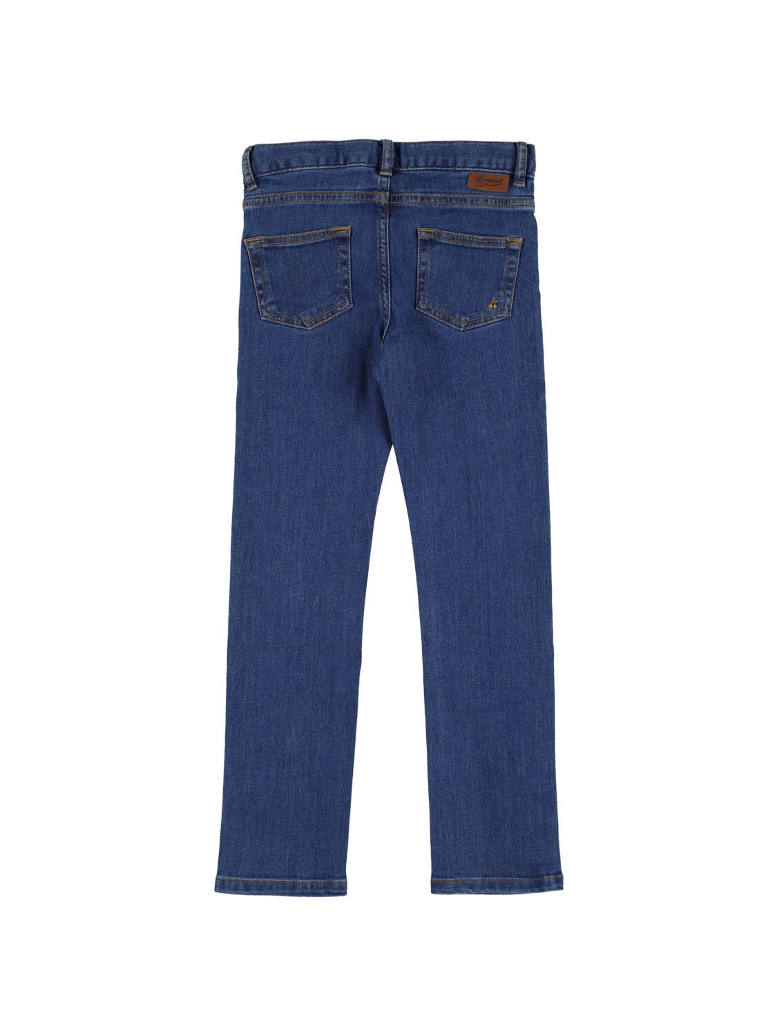 Shop Bonpoint Stretch Cotton Jeans In Blue