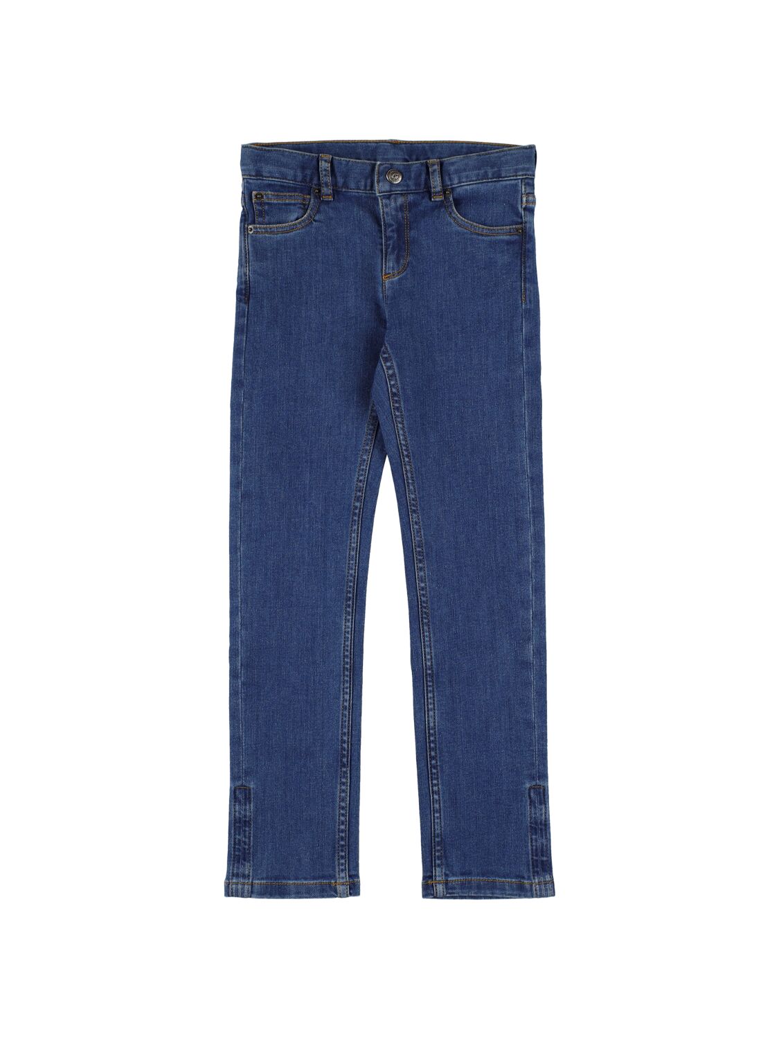 Bonpoint Kids' Stretch Cotton Jeans In Blue