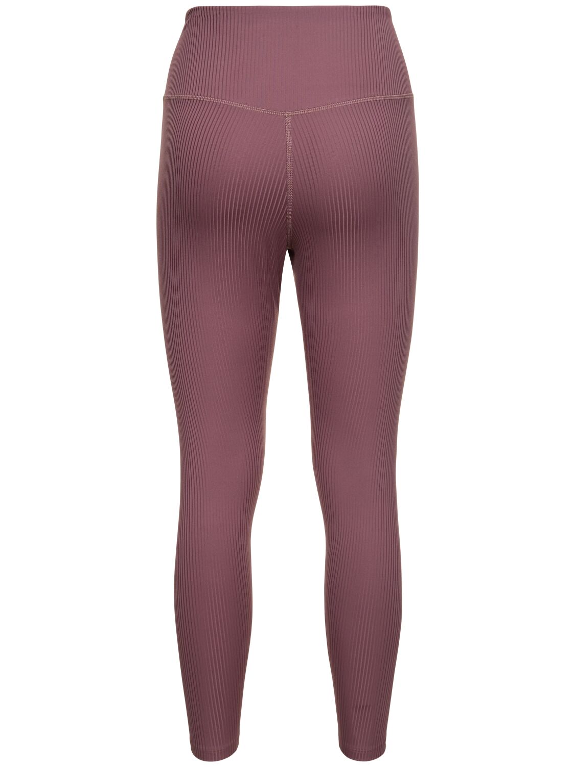 Shop Girlfriend Collective High Rise 7/8 Ribbed Tech Leggings In Purple