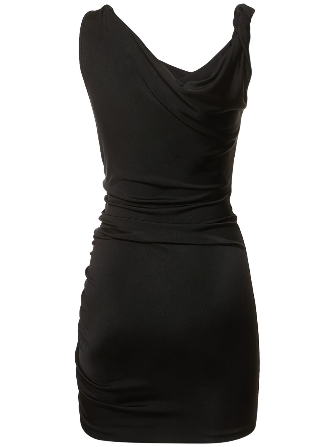 Shop The Andamane Providence Stretch Jersey Mini Dress In Black