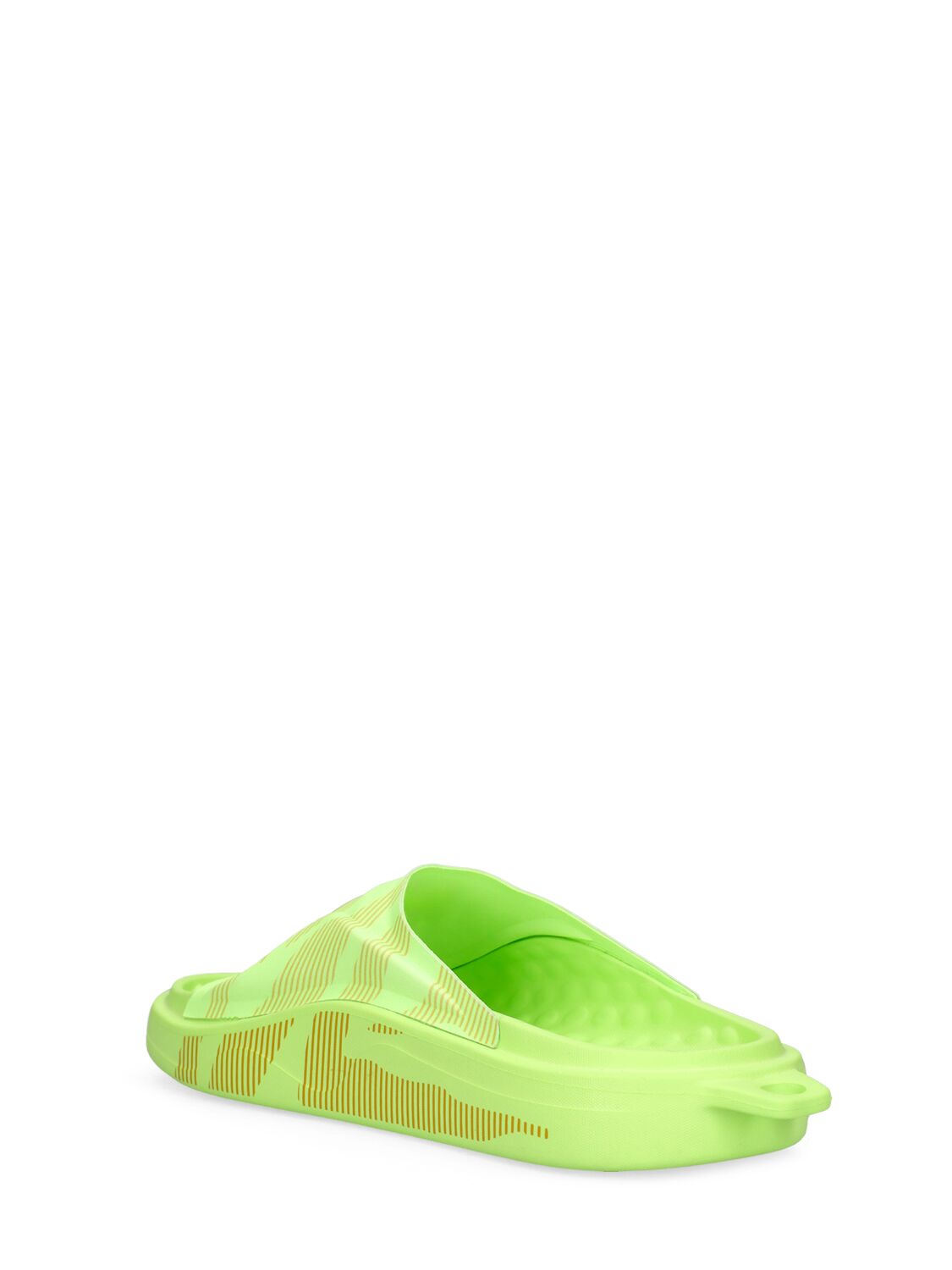 Shop Adidas By Stella Mccartney Asmc Slide Sandals In Lime Green
