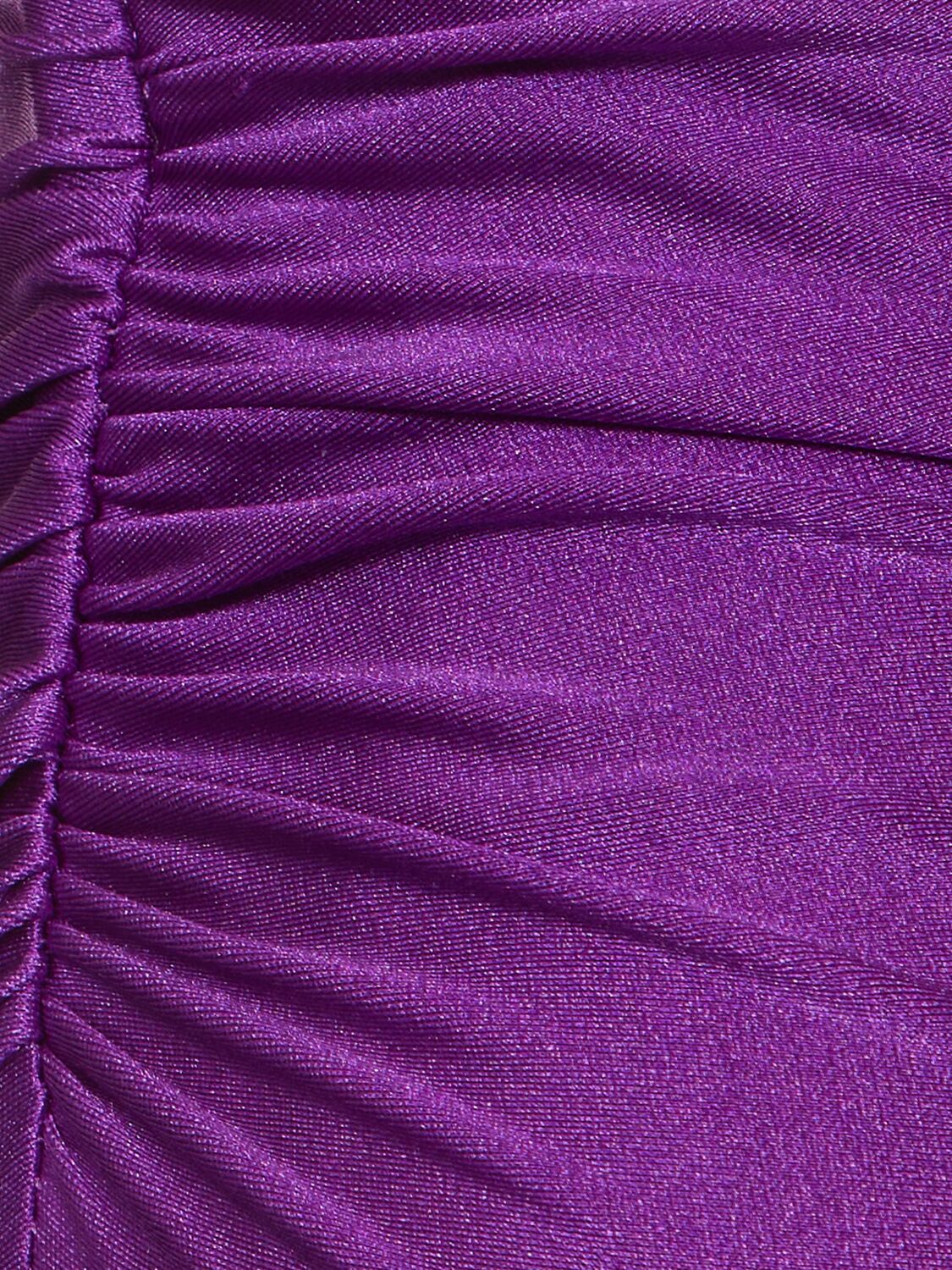 Shop The Andamane Poppy Shiny Lycra One Shoulder Jumpsuit In Purple