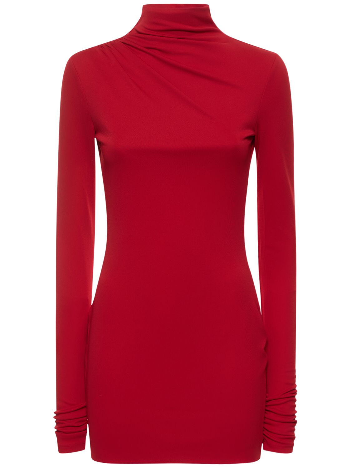 The Andamane Parker Stretch Jersey Cutout Mini Dress In Red
