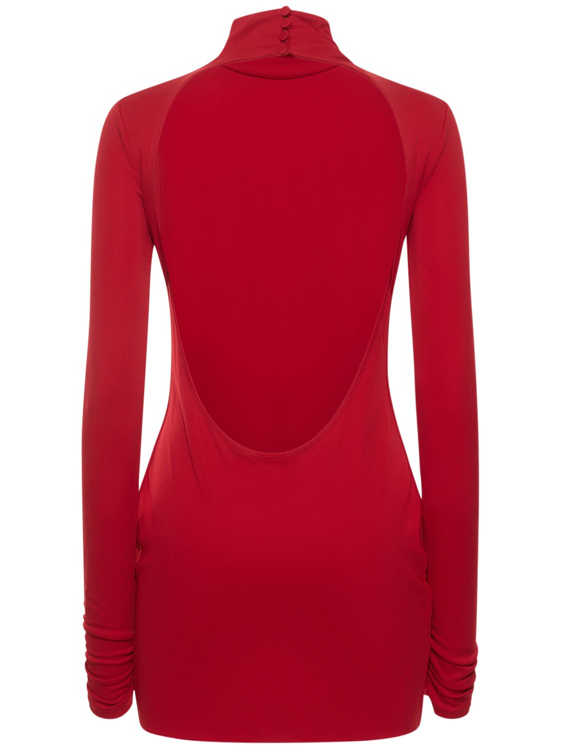Shop The Andamane Parker Stretch Jersey Cutout Mini Dress In Red