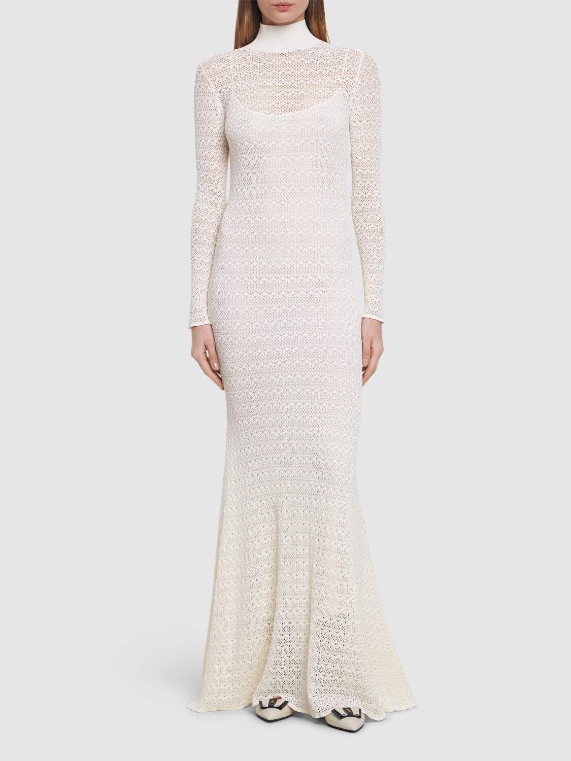 TOM FORD OPENWORK TURTLENECK L/S MAXI DRESS 