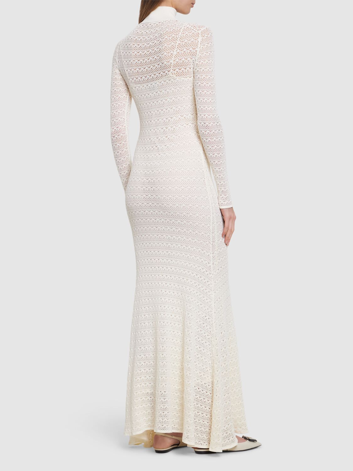 TOM FORD OPENWORK TURTLENECK L/S MAXI DRESS 