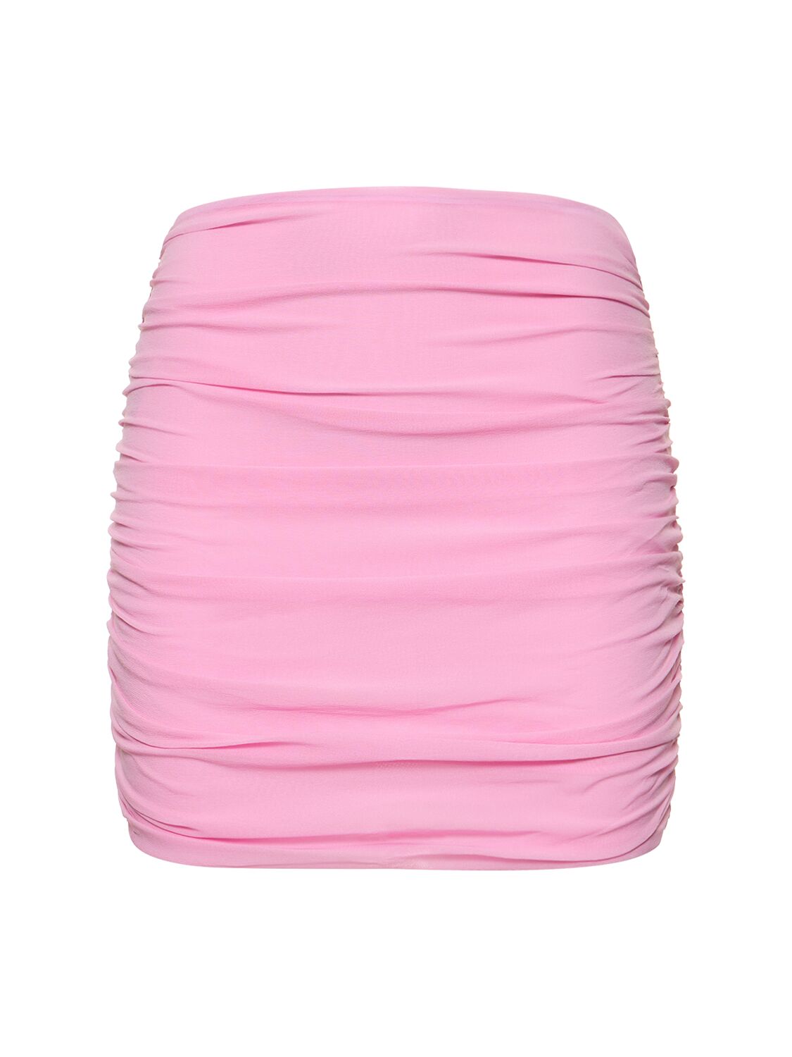 The Andamane Livia Stretch Georgette Mini Skirt In 핑크