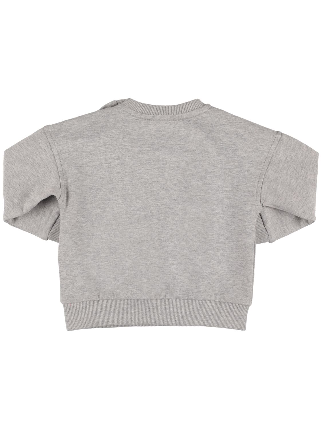 Shop Moschino Cotton Crewneck Sweatshirt In Grey