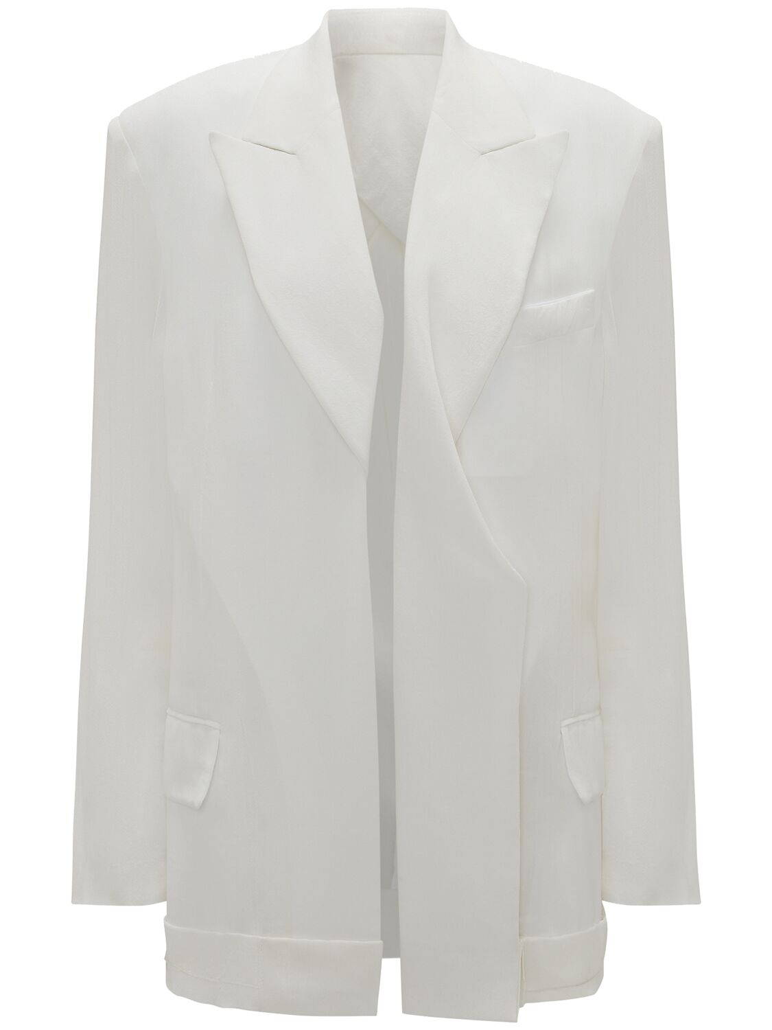 Victoria Beckham Tailored Wool-blend Blazer In White
