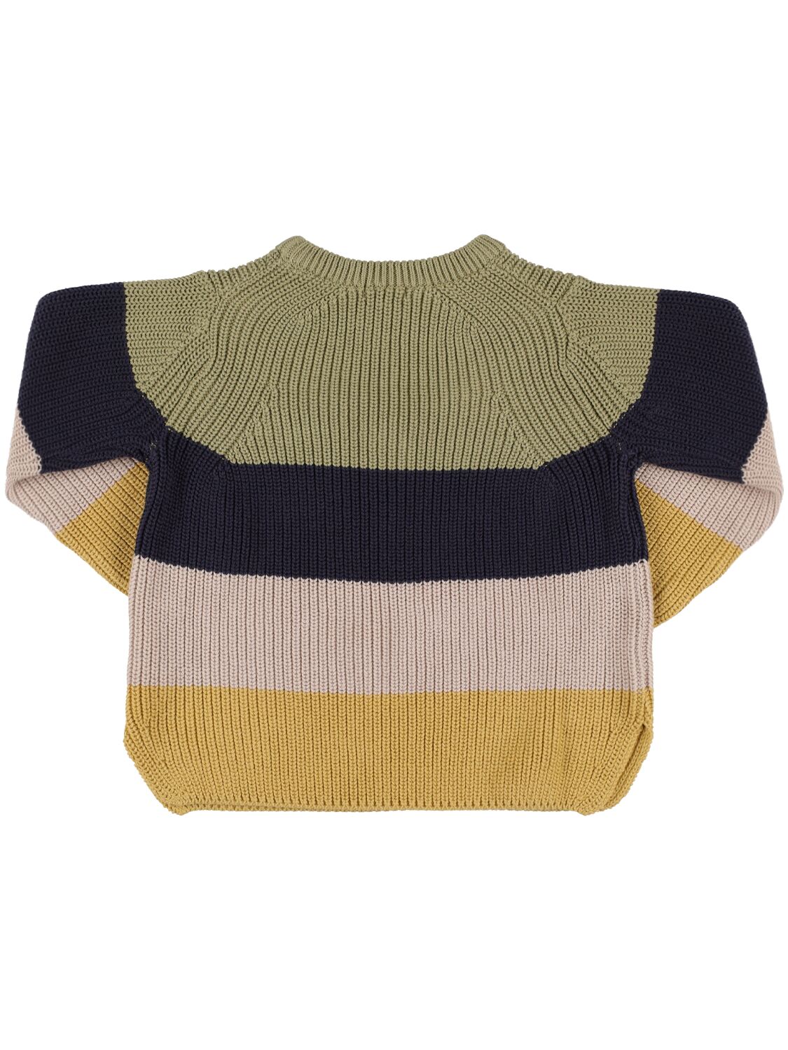 Shop Liewood Cotton Knit Sweater In Multicolor