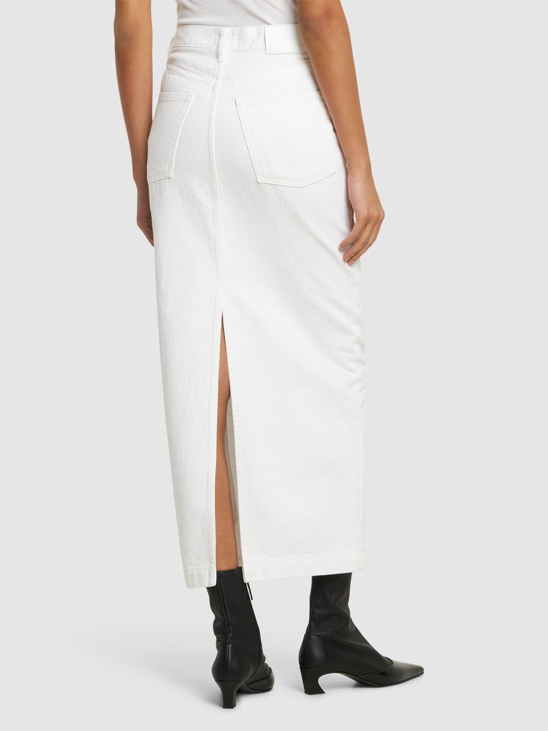 Straight Denim Maxi Skirt