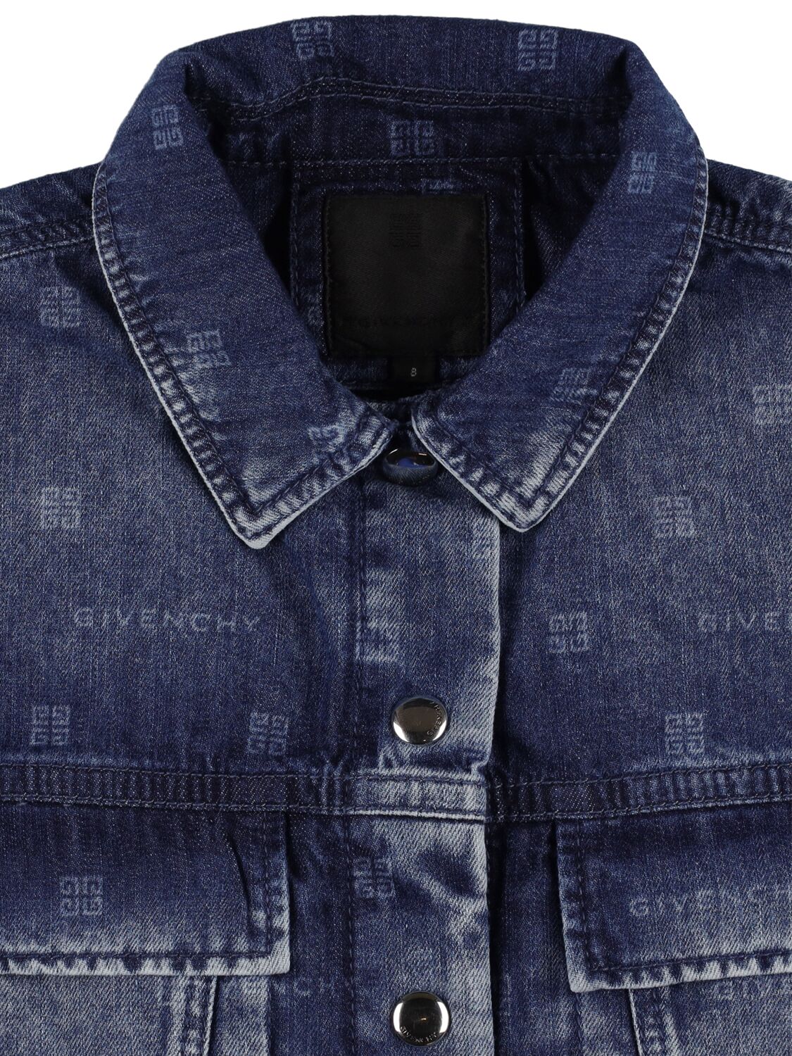 Shop Givenchy Monogram Denim Crop Jacket