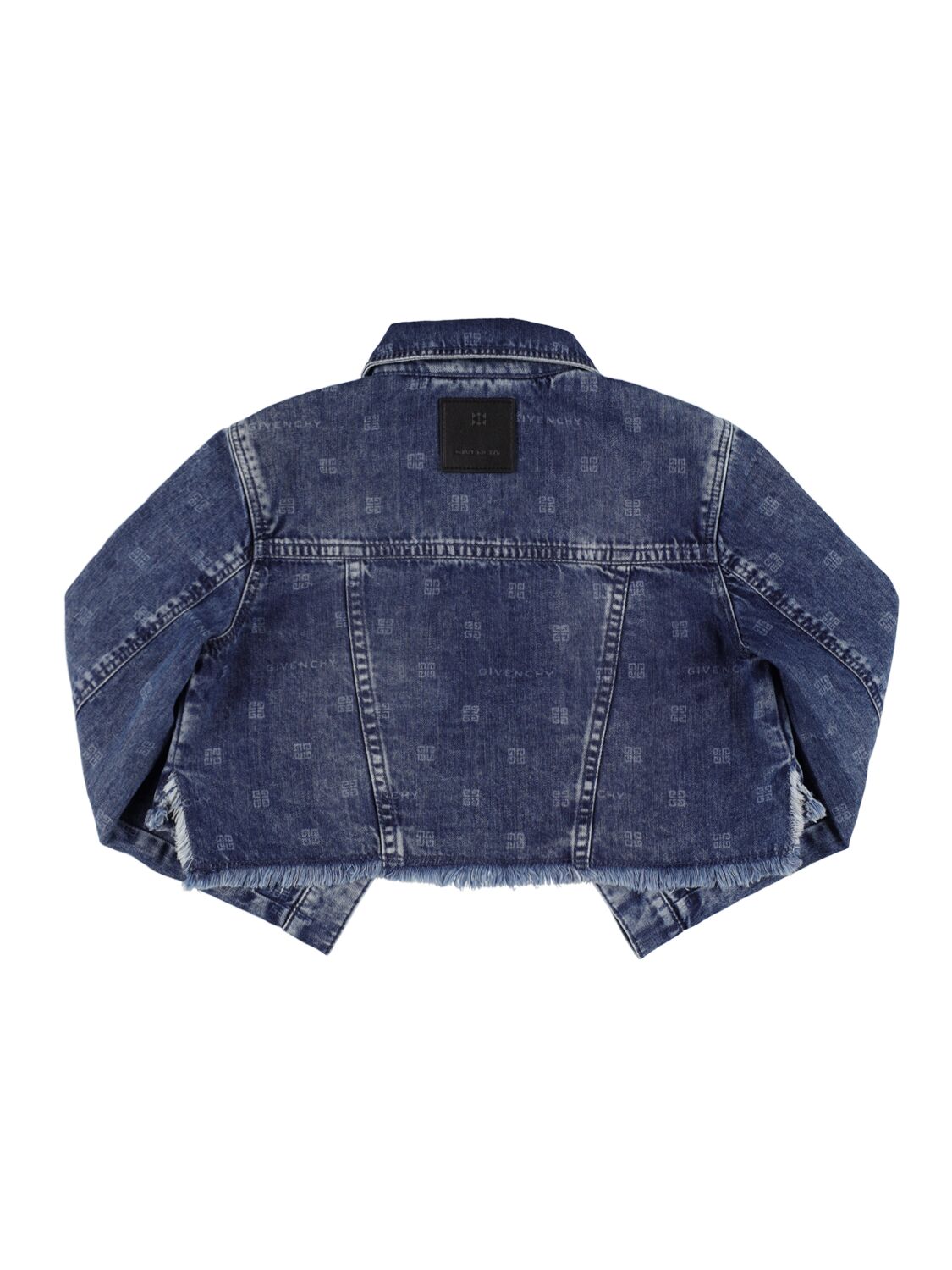 Shop Givenchy Monogram Denim Crop Jacket