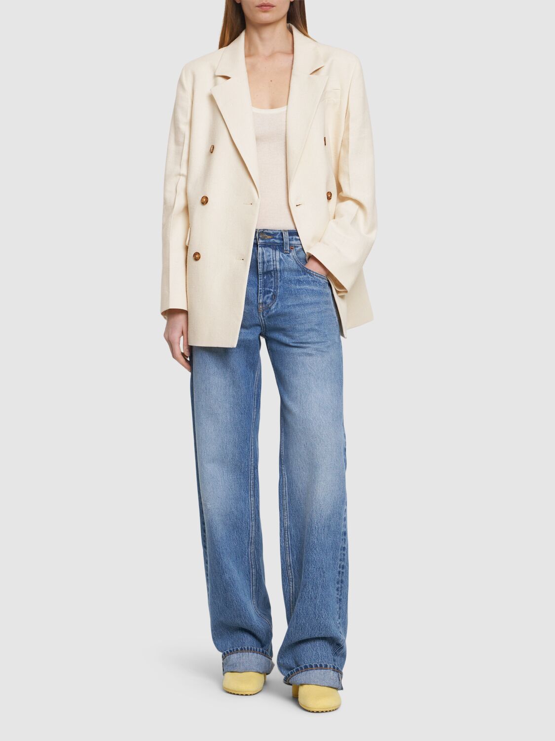 LOULOU STUDIO GORAK COTTON BLEND BLAZER 