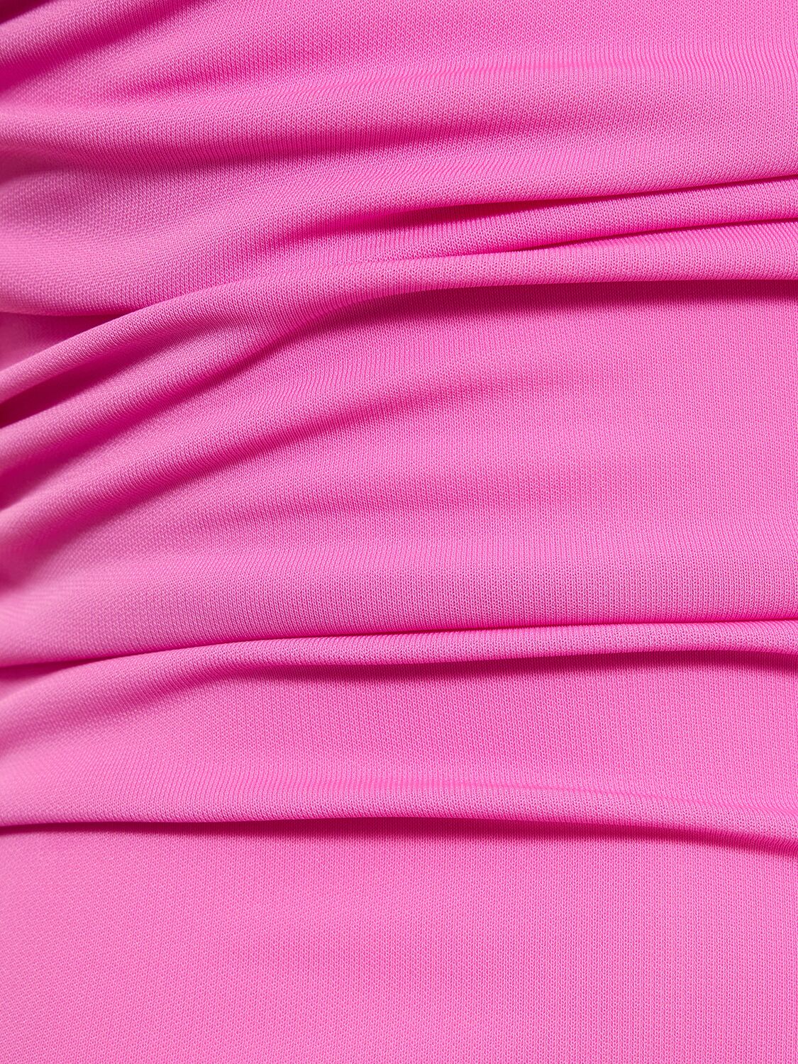 Shop The Andamane Olimpia Draped Asymmetric Midi Dress In Pink