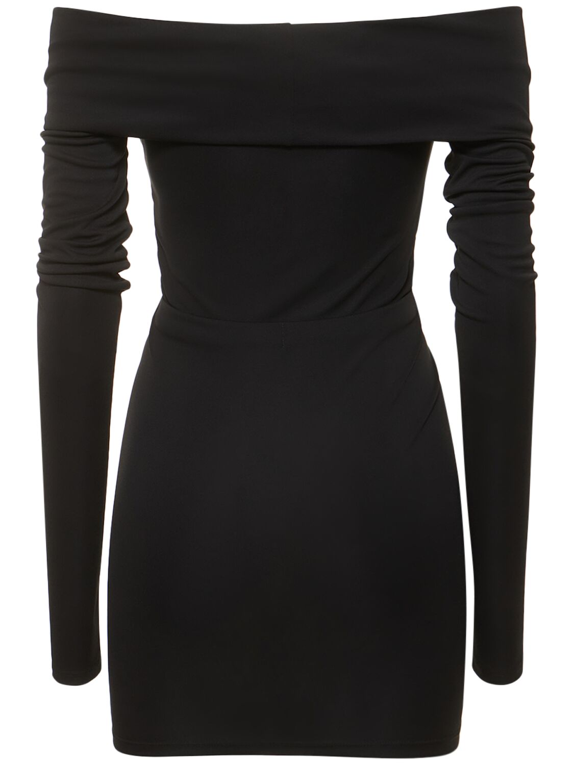 Shop The Andamane Kendall Off-the-shoulder Mini Dress In Black