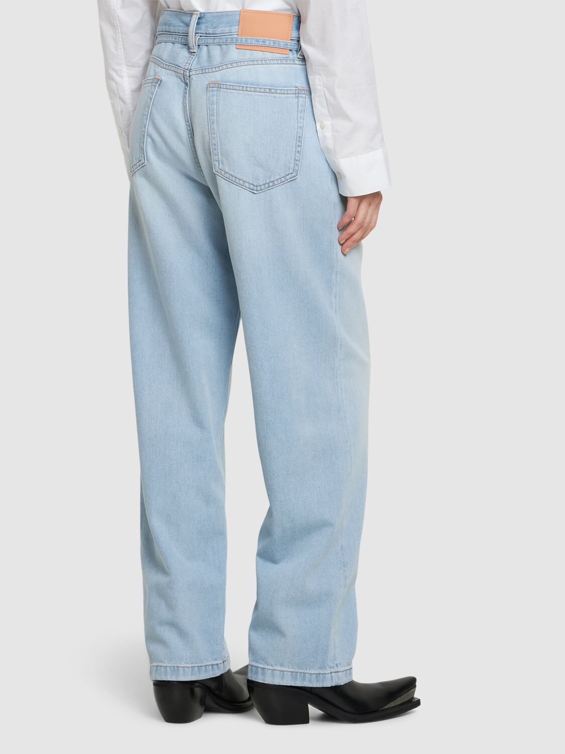 1991 High Waist Belted Denim Jeans