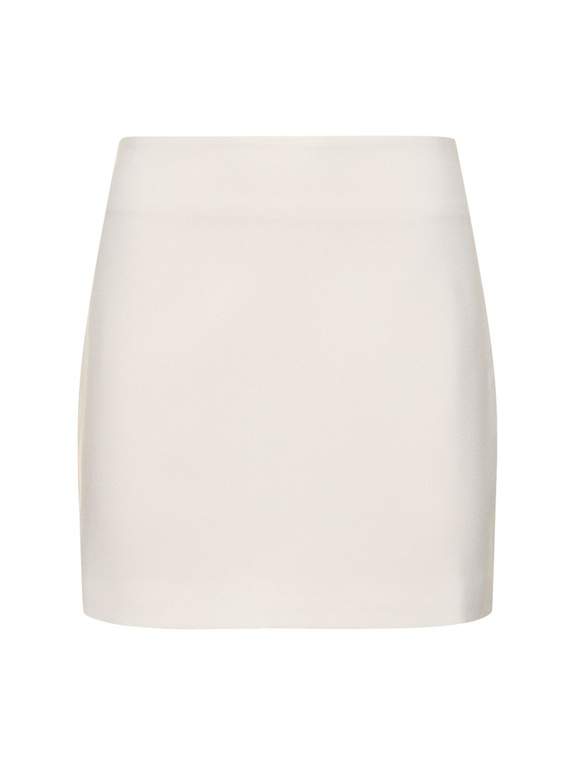 The Andamane Nerea Tech Crepe Satin Mini Skirt In 화이트