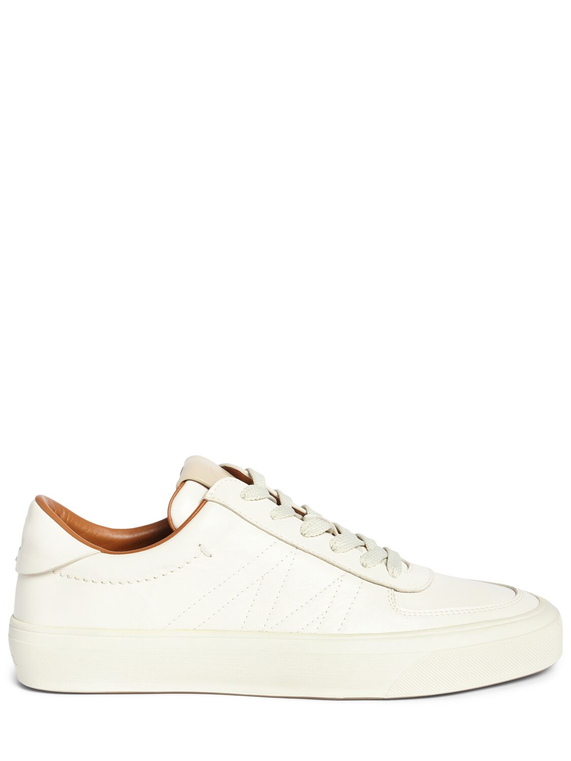 Moncler Monclub Leather Sneakers In White