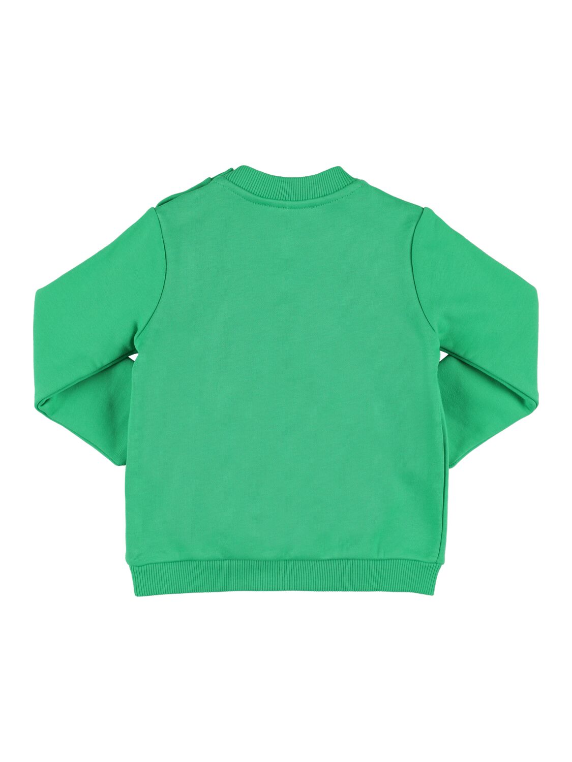 Shop Moschino Cotton Crewneck Sweatshirt In Green