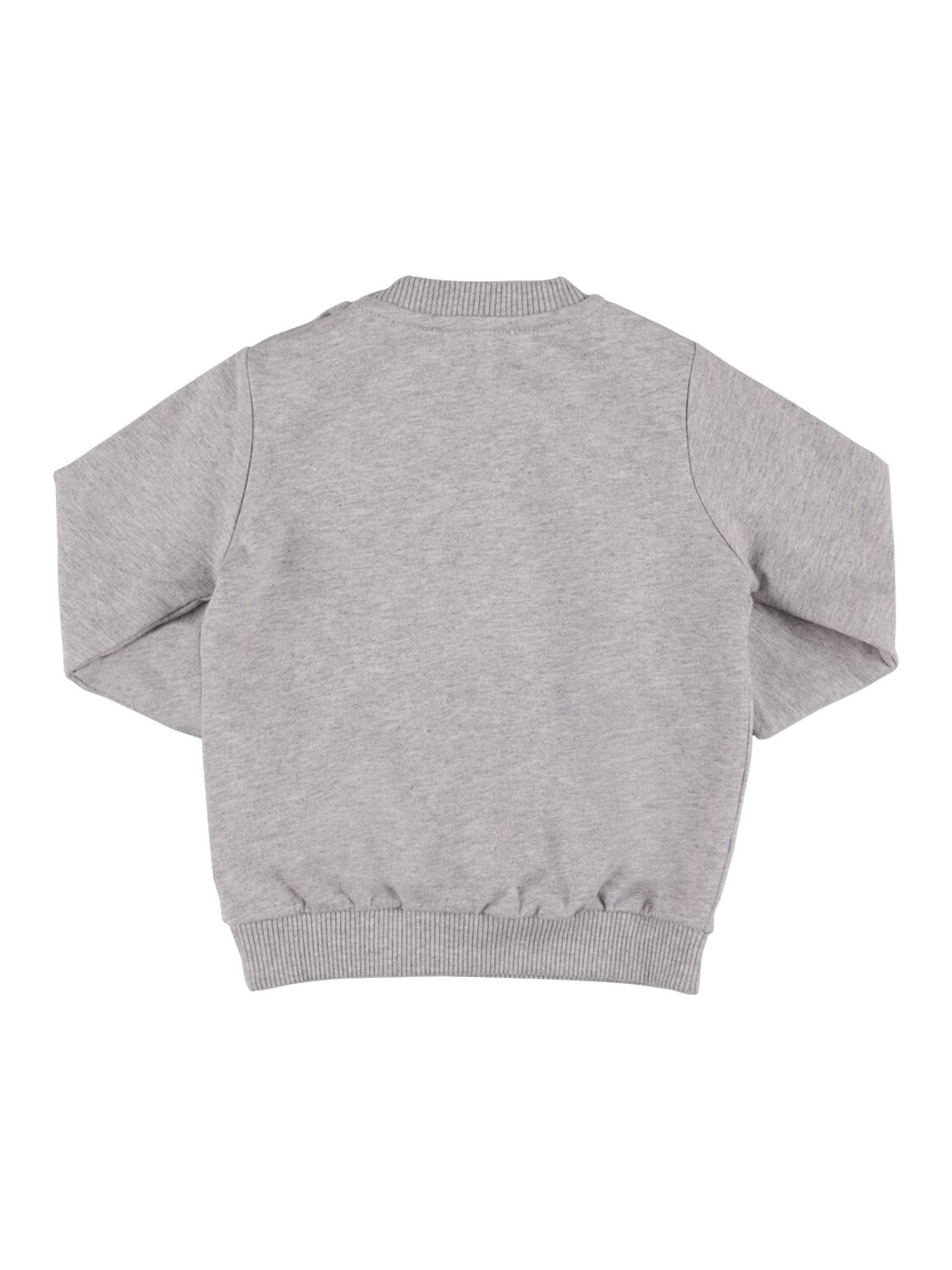 Shop Moschino Cotton Crewneck Sweatshirt In Grey