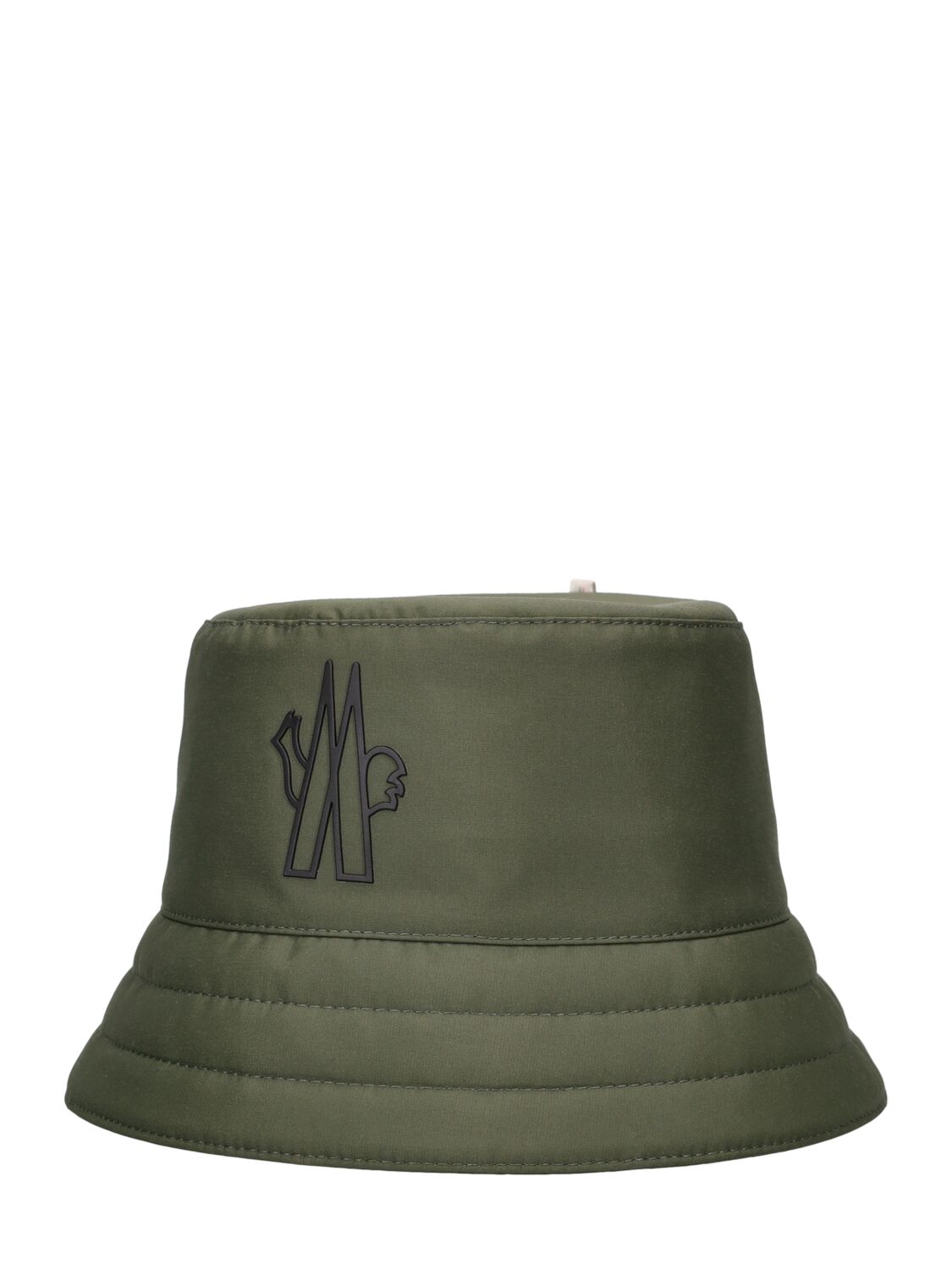 Shop Moncler Logo Tech Bucket Hat In Green