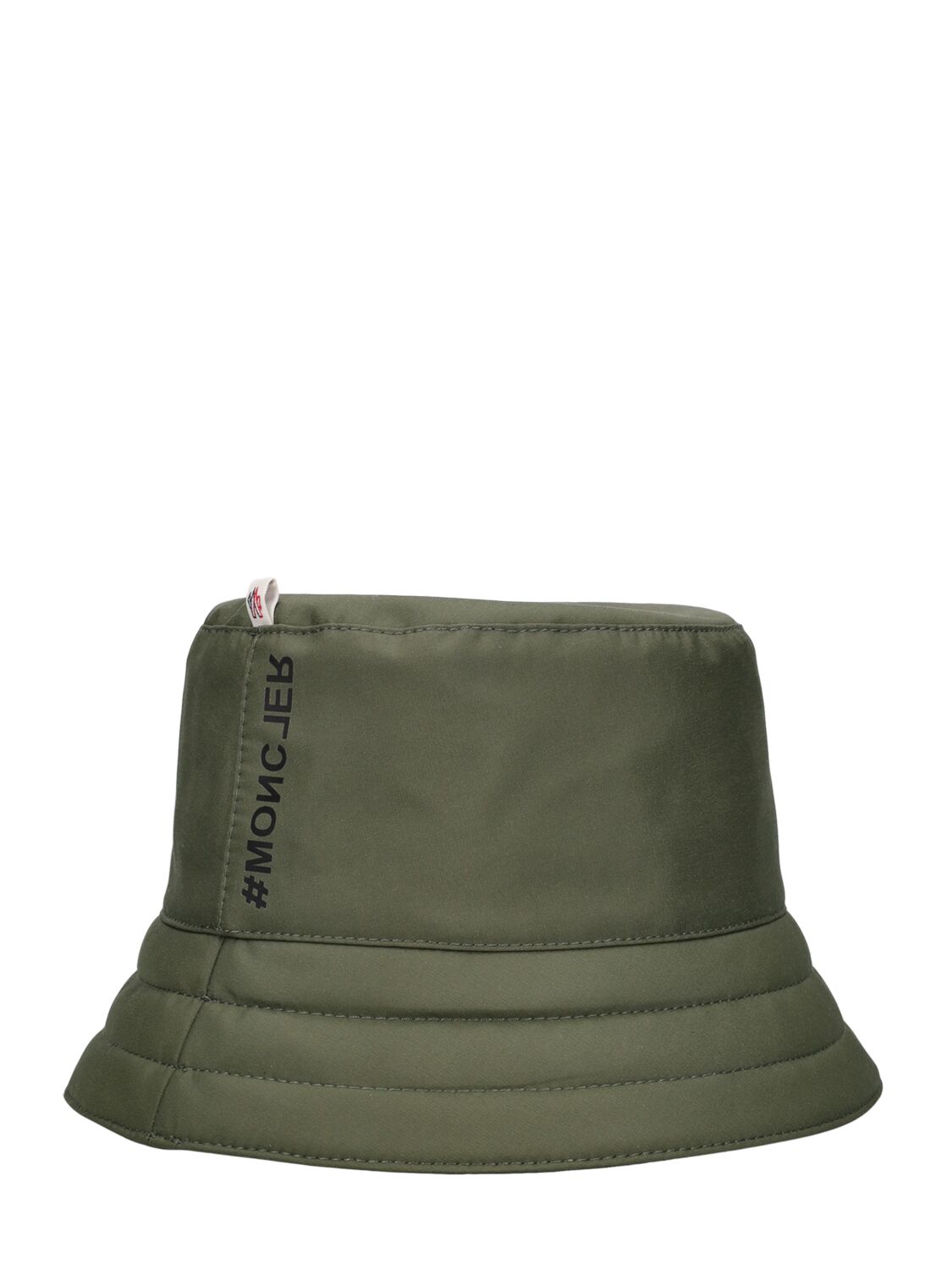 Shop Moncler Logo Tech Bucket Hat In Green