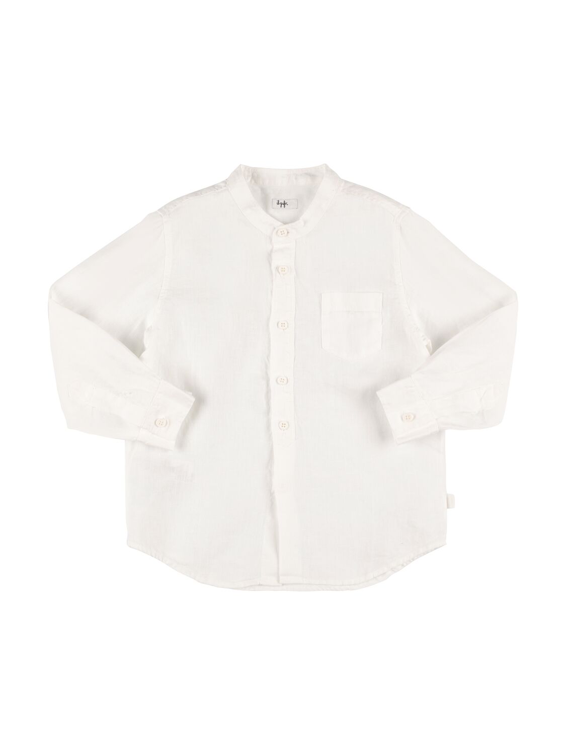 Il Gufo Kids' Linen Guru Collared Shirt In White