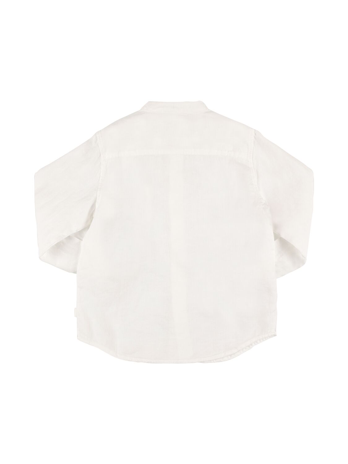 Shop Il Gufo Linen Guru Collared Shirt In White