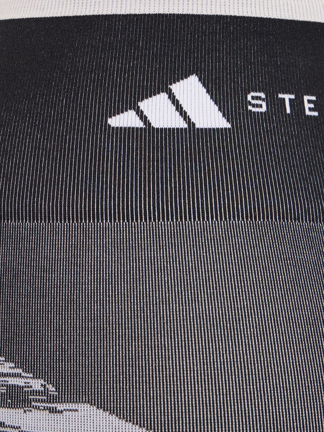 Shop Adidas By Stella Mccartney True Strength Recycled Poly Leggings In 블랙,화이트