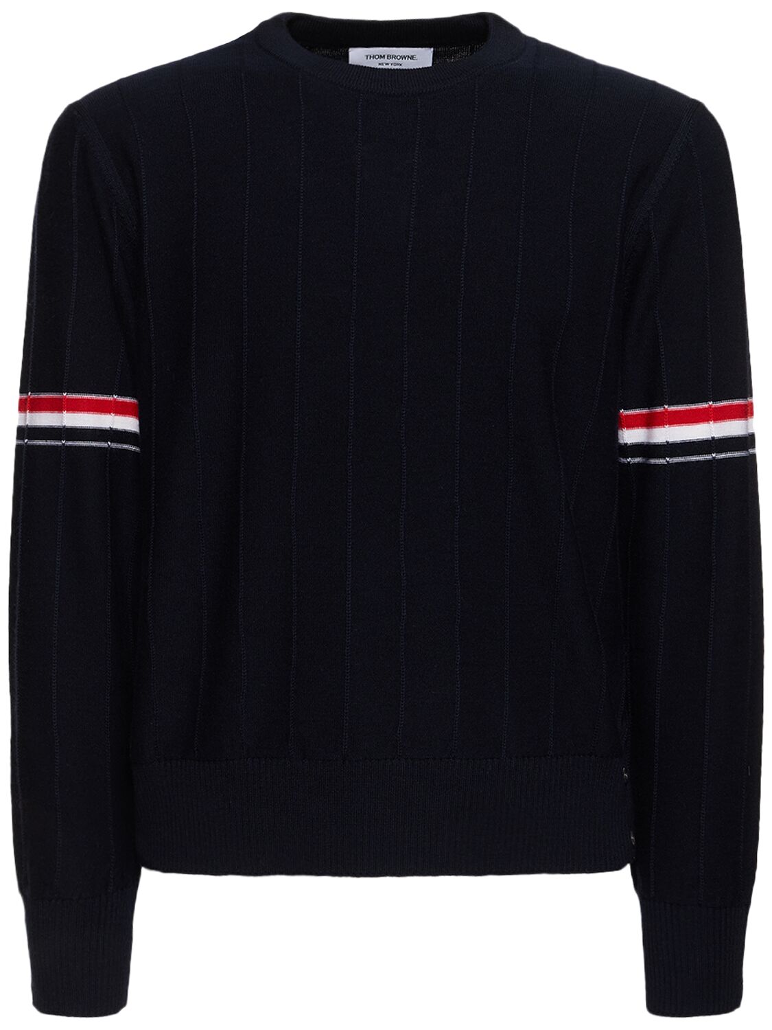 Image of Rib Wool Relaxed Crewneck Sweater