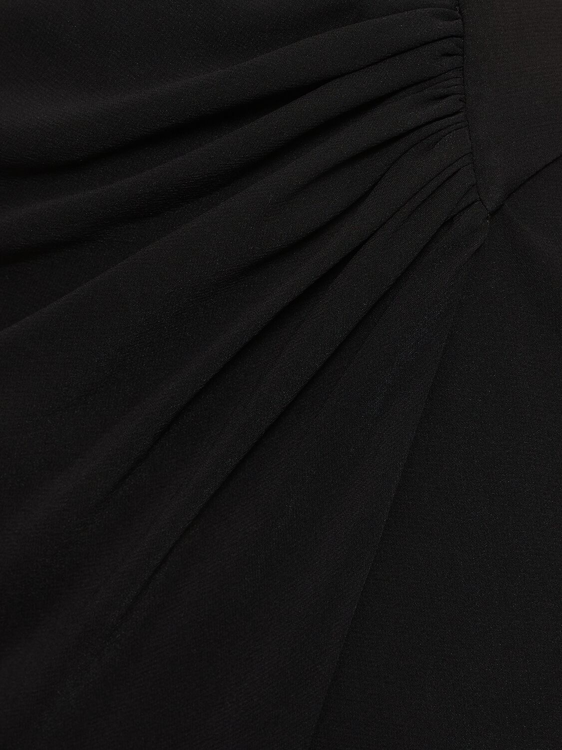 Shop The Andamane Phoebe Stretch Silk Midi Wrap Skirt In Black
