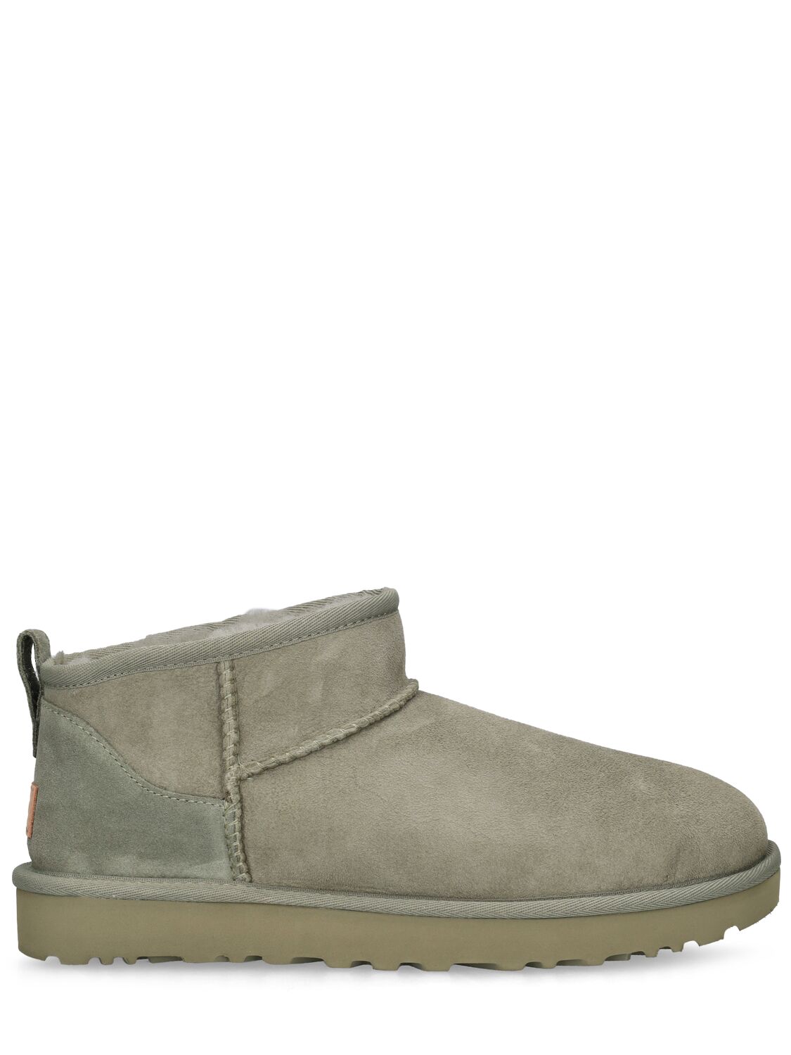 Ugg 10mm Classic Ultra Mini Shearling Boots In Olive Green