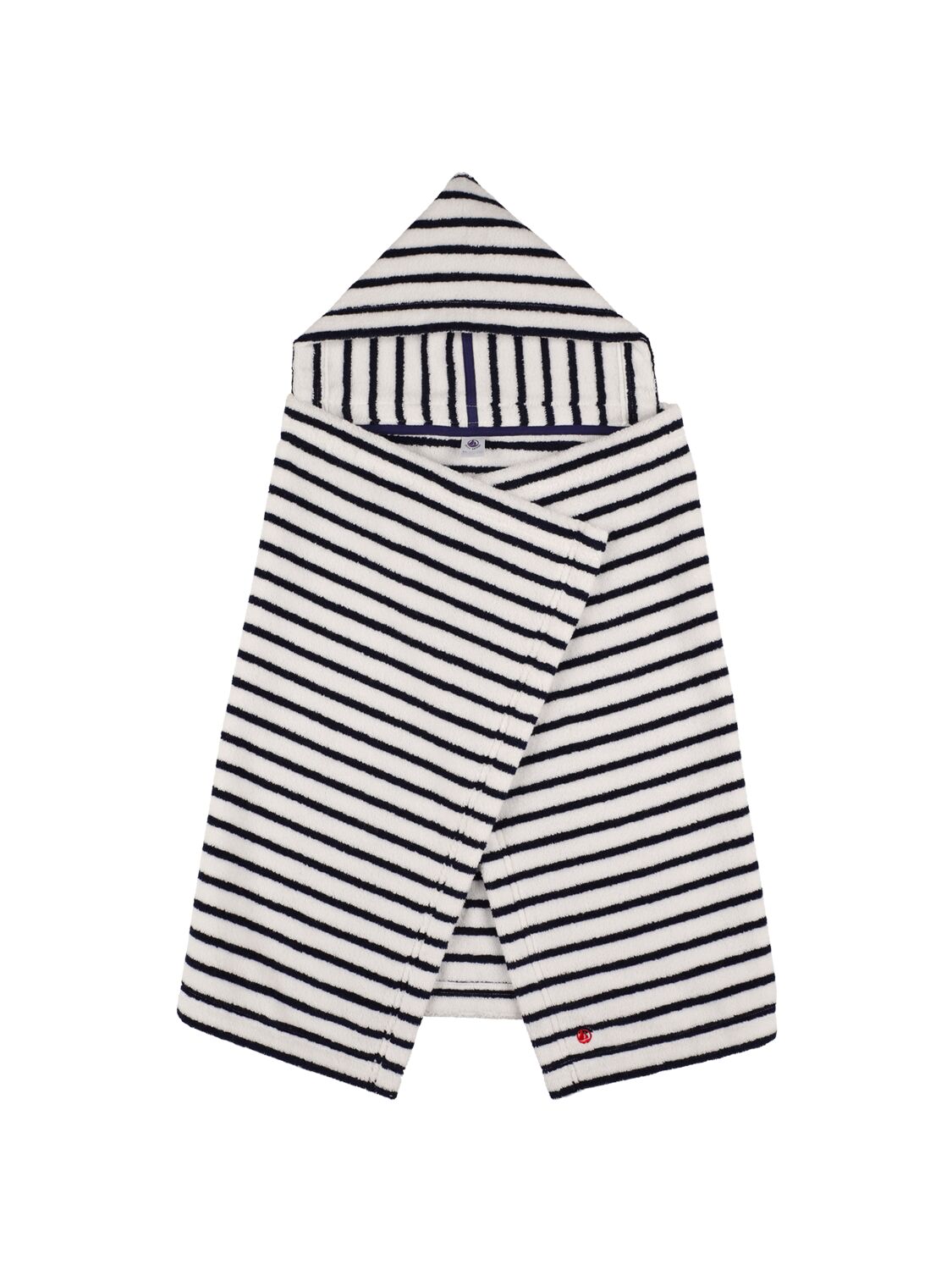 Image of Striped Cotton Towel W/ Hood