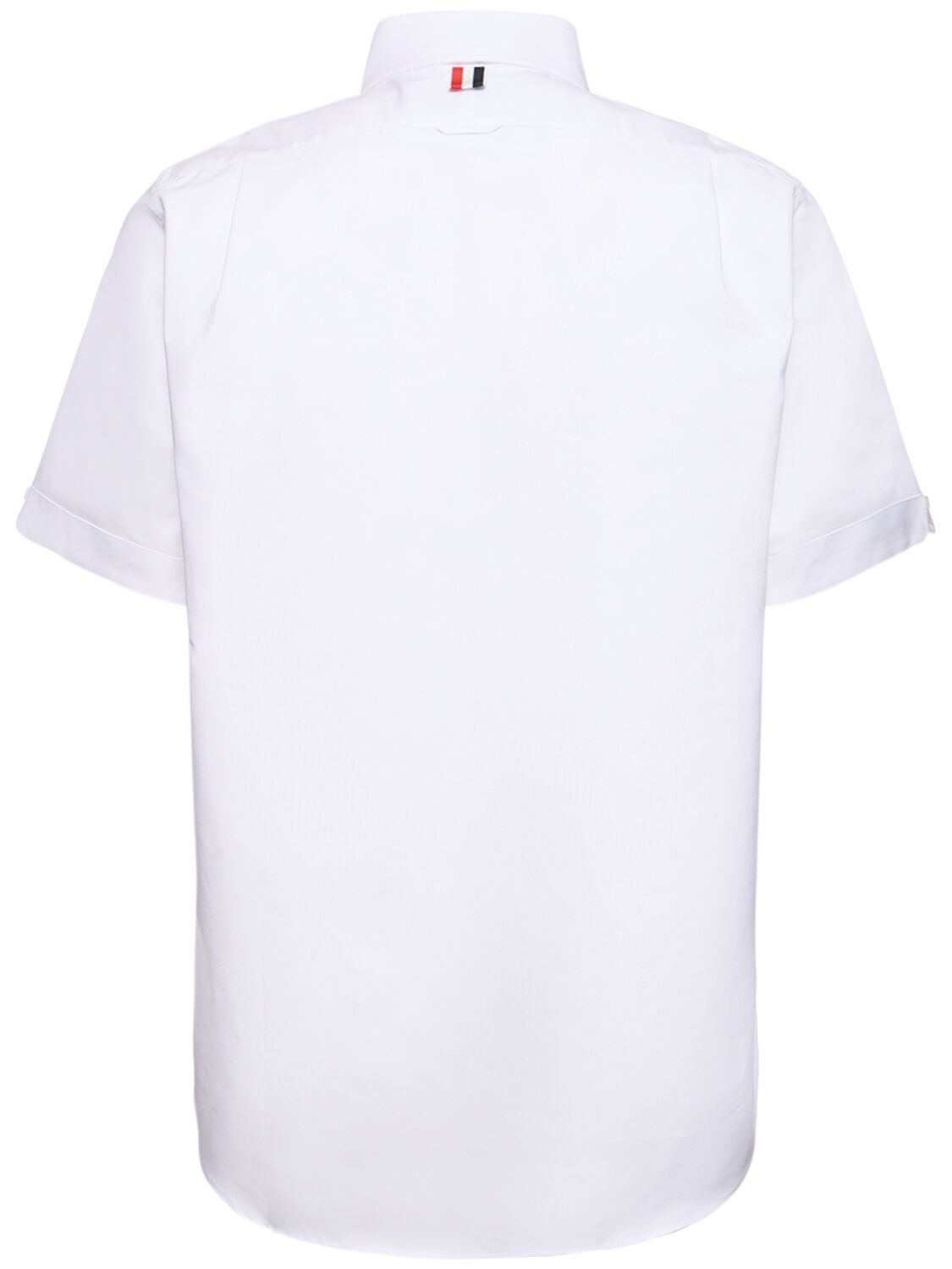 Shop Thom Browne Button Down Cotton Straight Fit Shirt In White