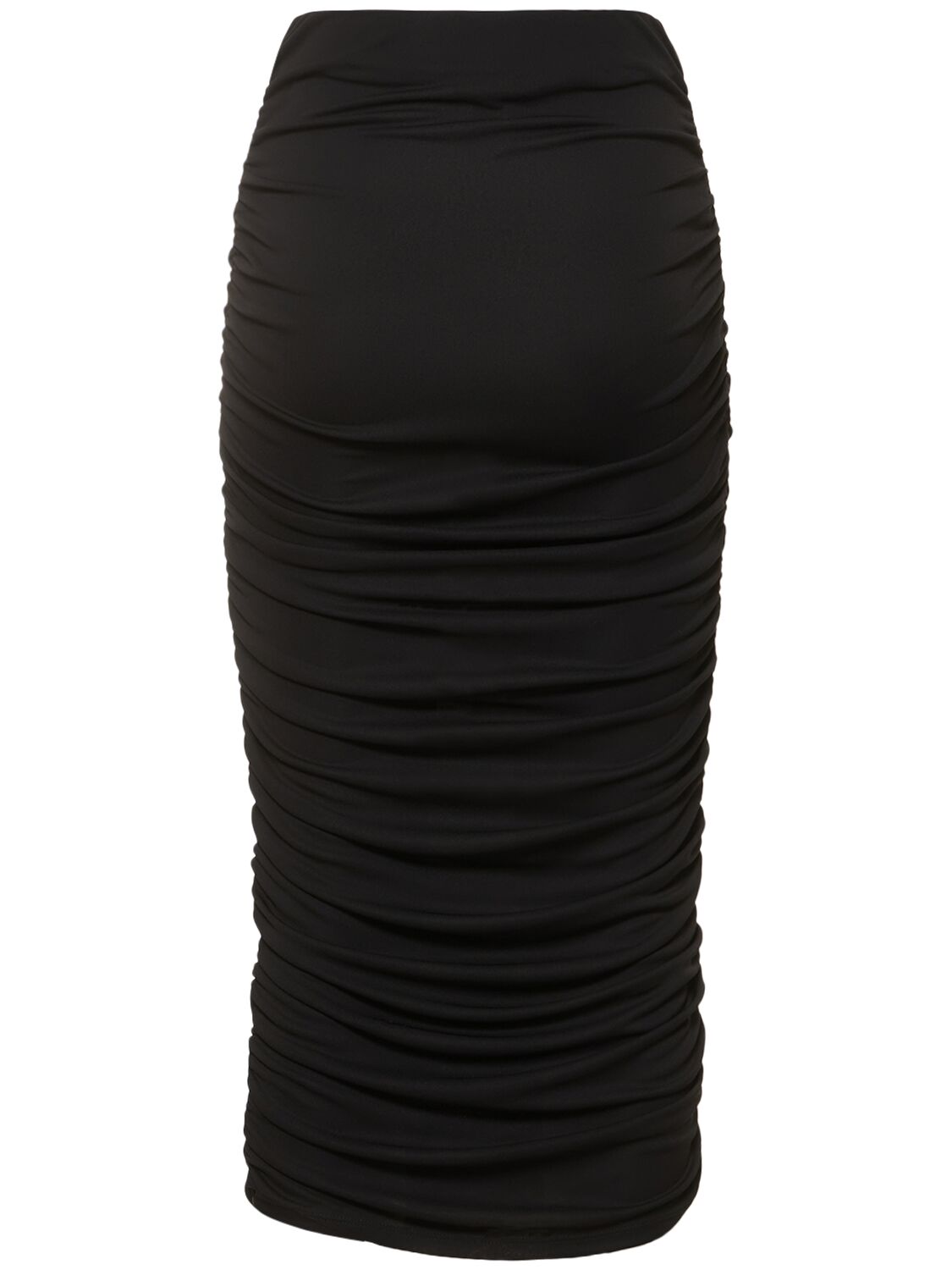 Shop The Andamane Livia Stretch Jersey Midi Skirt In Black