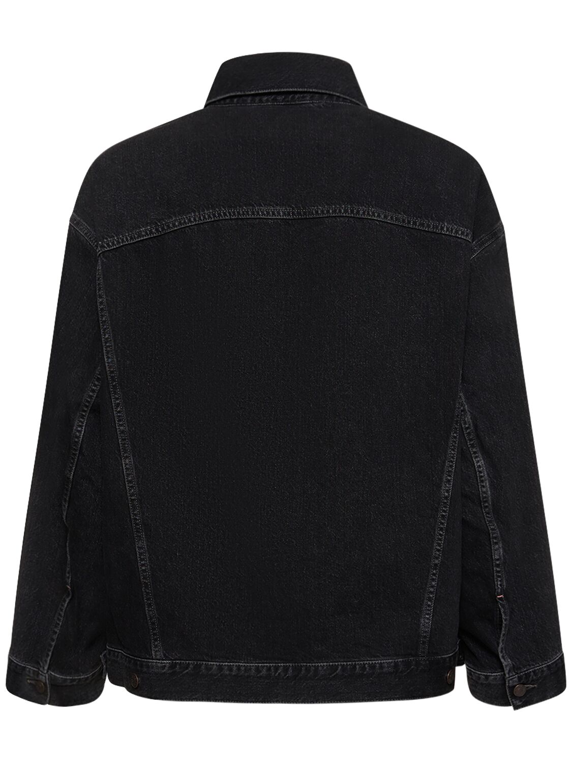 Shop Acne Studios Morris Cotton Denim Oversize Jacket In Black