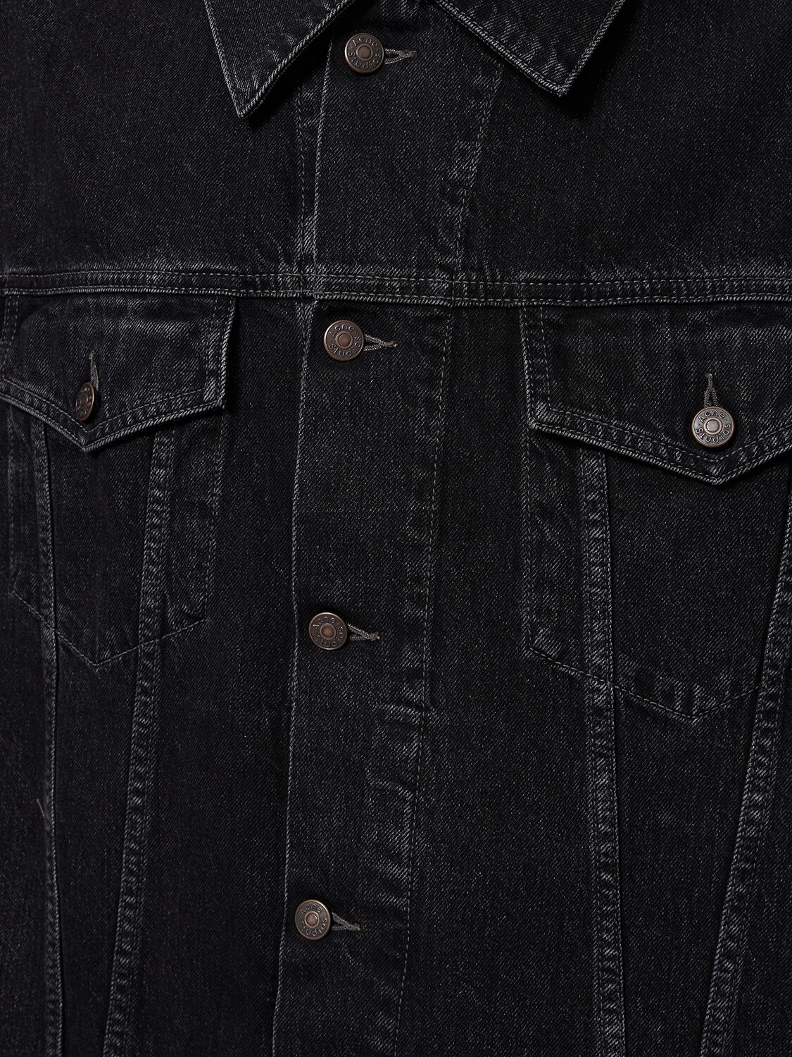 Shop Acne Studios Morris Cotton Denim Oversize Jacket In Black