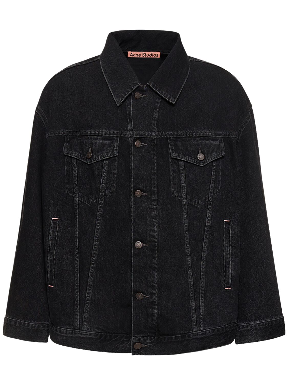 Acne Studios Morris Cotton Denim Oversize Jacket In Black