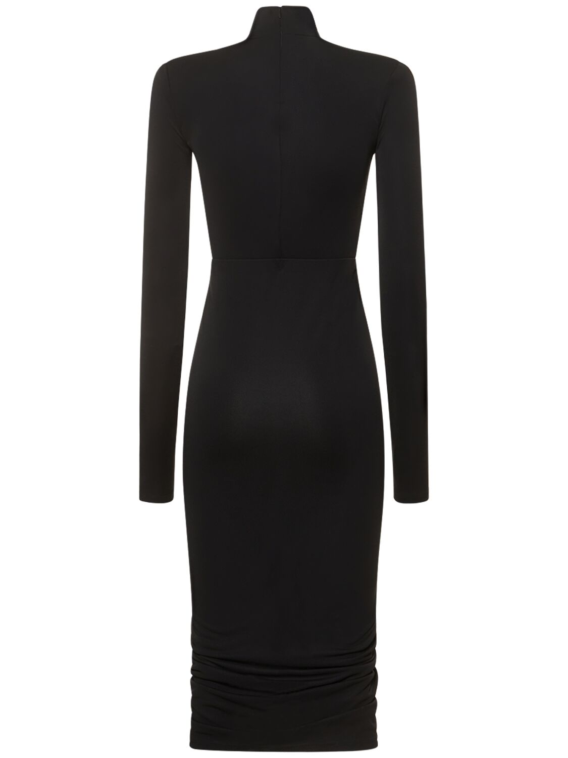 The Andamane Kim Stretch Jersey Cutout Midi Dress In Black